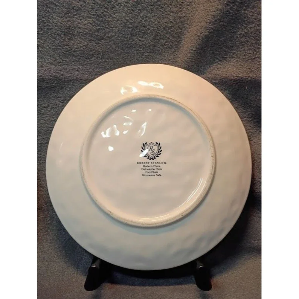 Set/2 Robert Stanley Harvest Pumpkin Salad Dessert Plates Fall Thanksgiving 1B